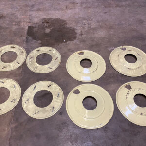 4x Steel 19” Wheel Discs + Back Plates  Barker Style Pre War Rolls Royce Bentley